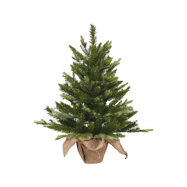 amicasa 8401 albero di natale h. 90 cm con base iuta pe pvc - 8401 pinetto