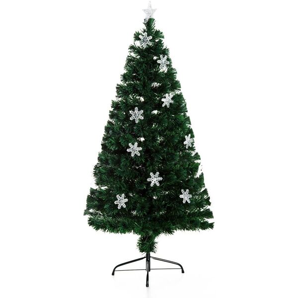 dechome d0753 albero di natale h. 150 cm 20 luci led a forma di cristallo di neve - d0753