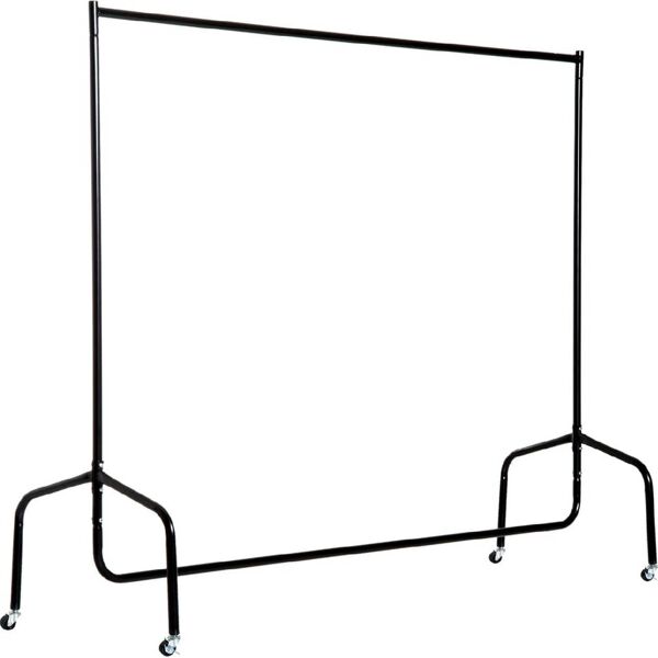 dechome 30006 stender rella porta abiti con 4 rotelle in ferro 150x60x150cm - 30006