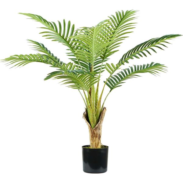 king home p2150608 pianta palma areca h. 90 cm 9 foglie vaso con muschio - p2150608