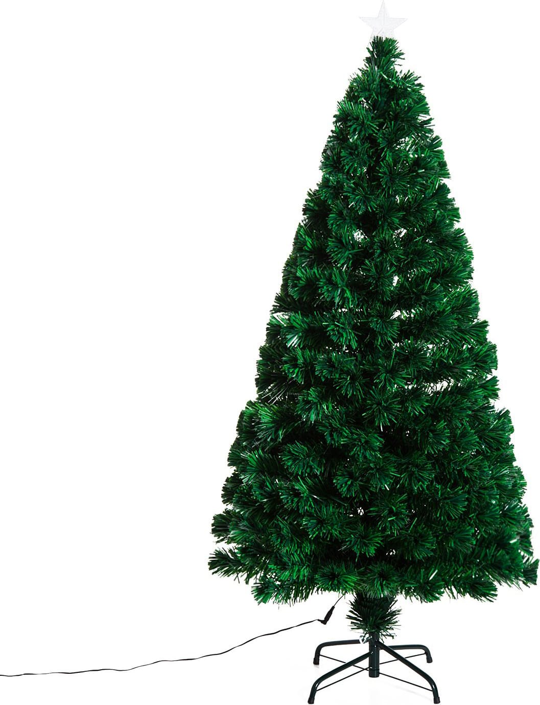 dechome d0350 albero di natale h. 150 cm foltissimo in fibra ottica altezza 150 cm con supporto - d0350