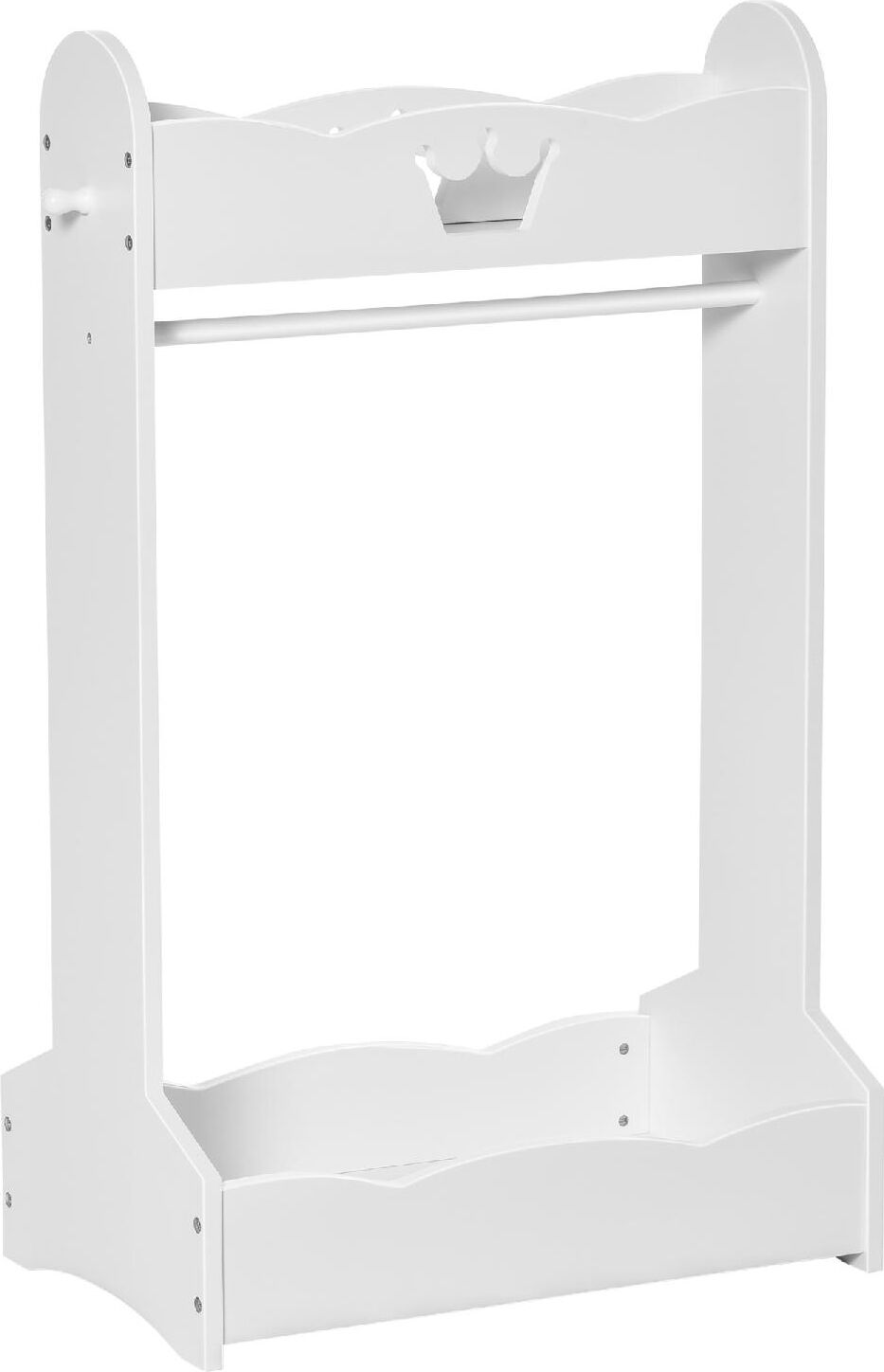 dechome 30ek311 appendiabiti in legno per bambini con ripiani e ganci laterali 63x37x103cm bianco - 30ek311