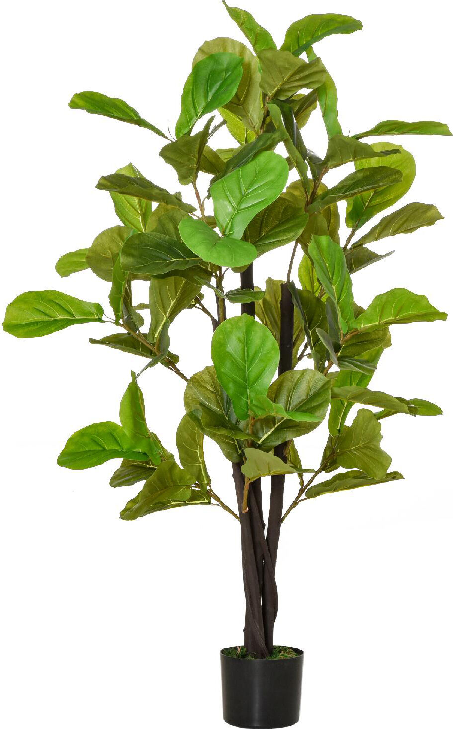 dechome 867dh37 ficus artificiale 130cm per interni ed esterni pianta artificiale realistica con 78 foglie - 867dh37