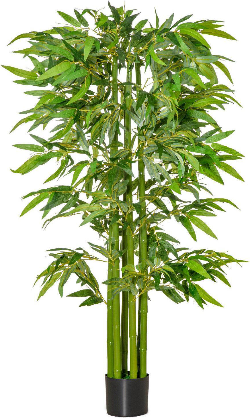 dechome 802dh41 pianta finta di bambù alta 160cm con vaso nero per interno ed esterno verde - 802dh41