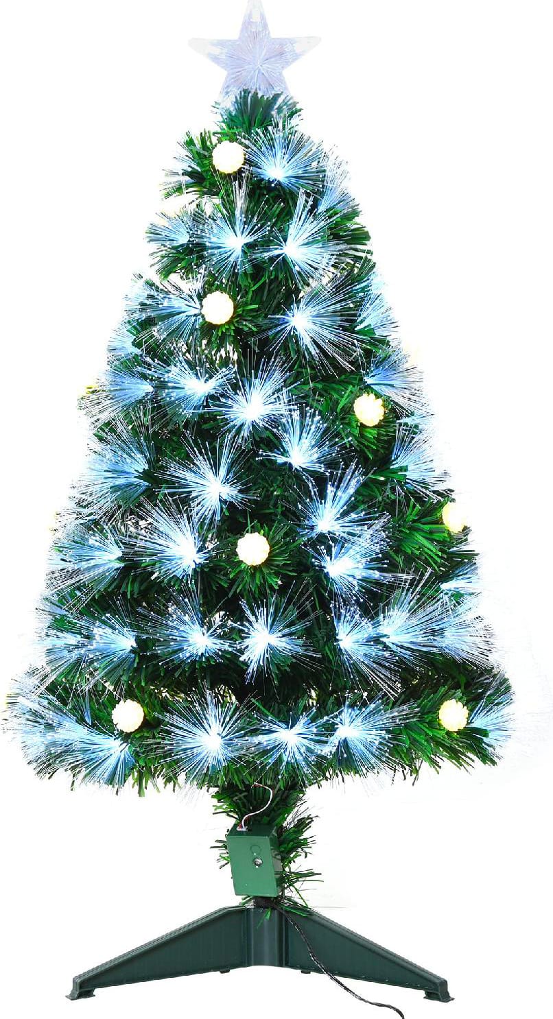 dechome 830d50v50 albero di natale h. 90 cm rami 90 luce a led fibre ottiche - 830d50v50