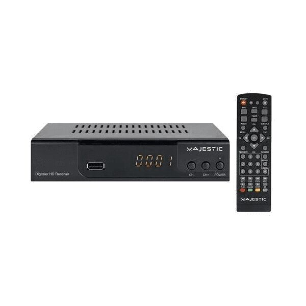 majestic dec 675 hd usb decoder digitale terrestre dvb-t2 hevc mpeg-4 lcn epg scart hdmi - dec 675 hd usb