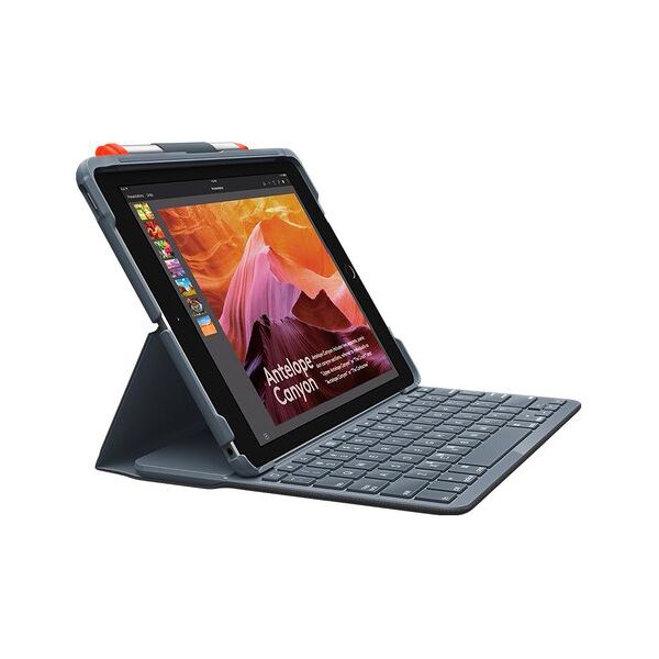 logitech 920-009477 custodia con tastiera slim folio ipad (7a generazione) book cover with keyboard - 920-009477