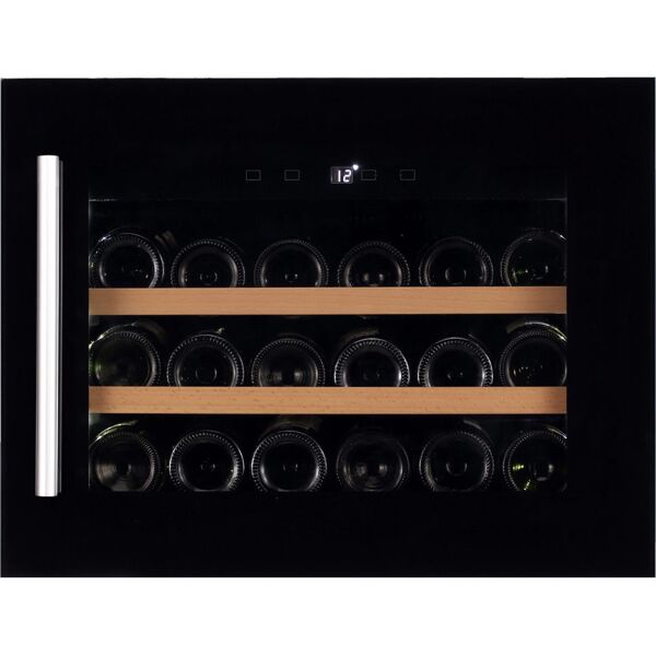 dunavox davs-18.46b cantinetta vino da incasso 18 bottiglie, classe f - ripiani in legno, temperatura 5 -20c colore nero - davs-18.46b