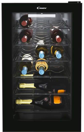 candy cwc 021 m/n cwc 021 m/n cantinetta vino frigo 21 bottiglie classe g 6 ripiani colore nero