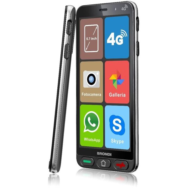 brondi 10277070 amico s - smartphone dual sim display 5.7 touch 8 gb fotocamera 5 mpx wifi bluetooth android colore nero - 10277070