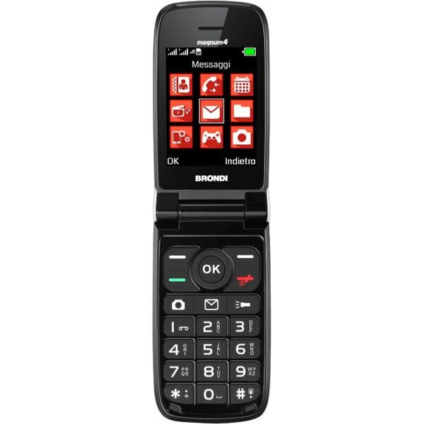 brondi 10278011 magnum 4 - telefono cellulare dual sim display 2.8 batteria 800 mah fotocamera con bluetooth colore bianco - 10278011