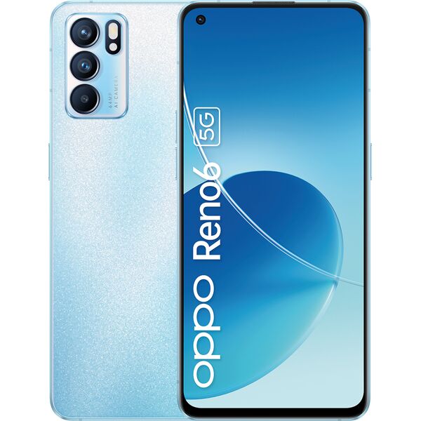 oppo 5996279 reno 6 - smartphone dual sim 6.4 8/128 gb 64 mp 5g android colore blu - 5996279