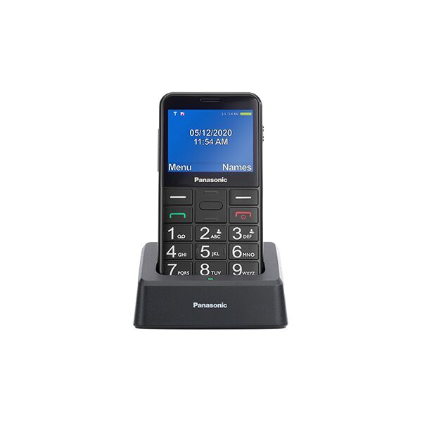 panasonic kx-tu155exbn kx-tu155 - telefono cellulare display 2.4 con tasti grandi bluetooth sos ampio display e base di ricarica colore nero - kx-tu155exbn