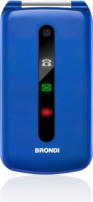 brondi 10275073 president - telefono cellulare dual sim display 3 batteria 800 mah fotocamera con radio fm e bluetooth colore blu - 10275073