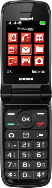 brondi 10278013 magnum 4 - telefono cellulare dual sim display 2.8 batteria 800 mah fotocamera con radio fm e bluetooth colore blu - 10278013