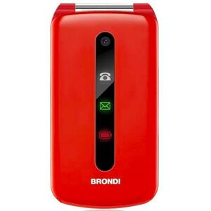 Brondi 10275072 President - Telefono Cellulare Dual Sim Display 3" Batteria 800 Mah Fotocamera Con Radio Fm E Bluetooth Colore Rosso - 10275072