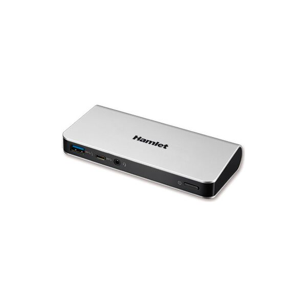 hamlet hdocks500c docking station 500 type-c 60w +hdmi +dp+usb hub 4 porte 3.0 + lan +audio - hdocks500c