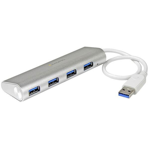 startech st43004ua hub usb 3.0 a 4 porte compatto e portatile con cavo integrato - st43004ua