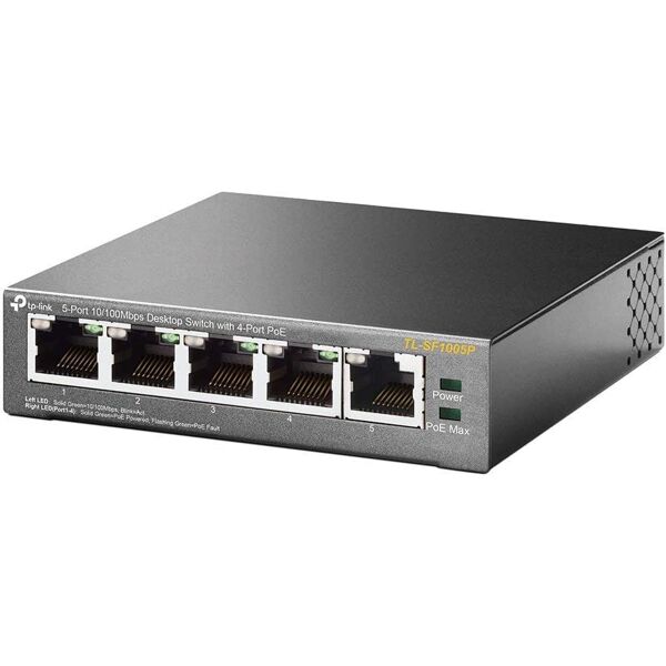 tp-link tl-sf1005p switch 5 porte fast ethernet 10/100 4 full duplex poe - tl-sf1005p