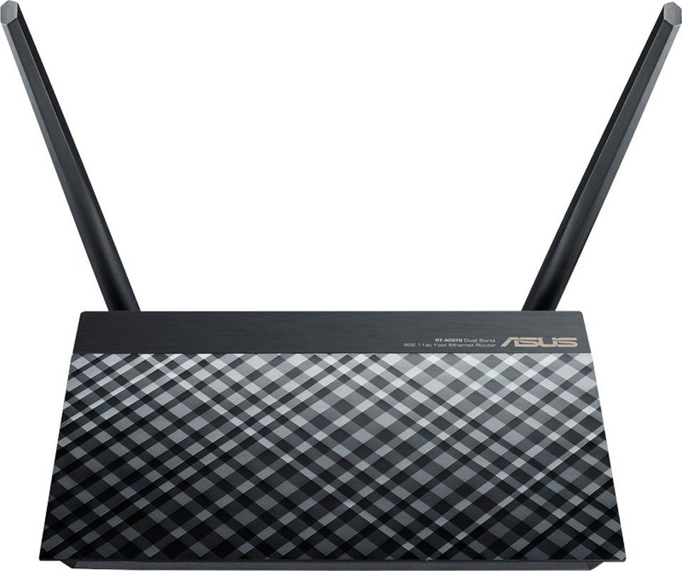 Asus 90ig0150-Bm3g00 Router Wireless Ac750 Wifi Dual Band 5 Porte Rj-45 Lan 10 / 100 Mbit/s Colore Nero - 90ig0150-Bm3g00 - Rt-Ac51u