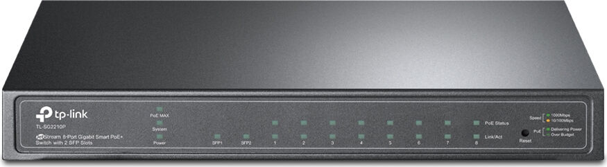 tp-link tl-sg2210p switch 8 porte gigabit ethernet 10/100/1000 supporto poe - tl-sg2210p