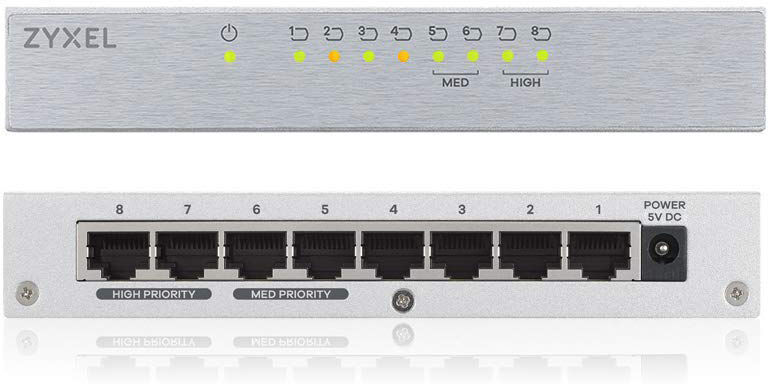 zyxel gs-108bv3-eu0101f switch 8 porte gigabit ethernet non gestito - gs-108bv3-eu0101f