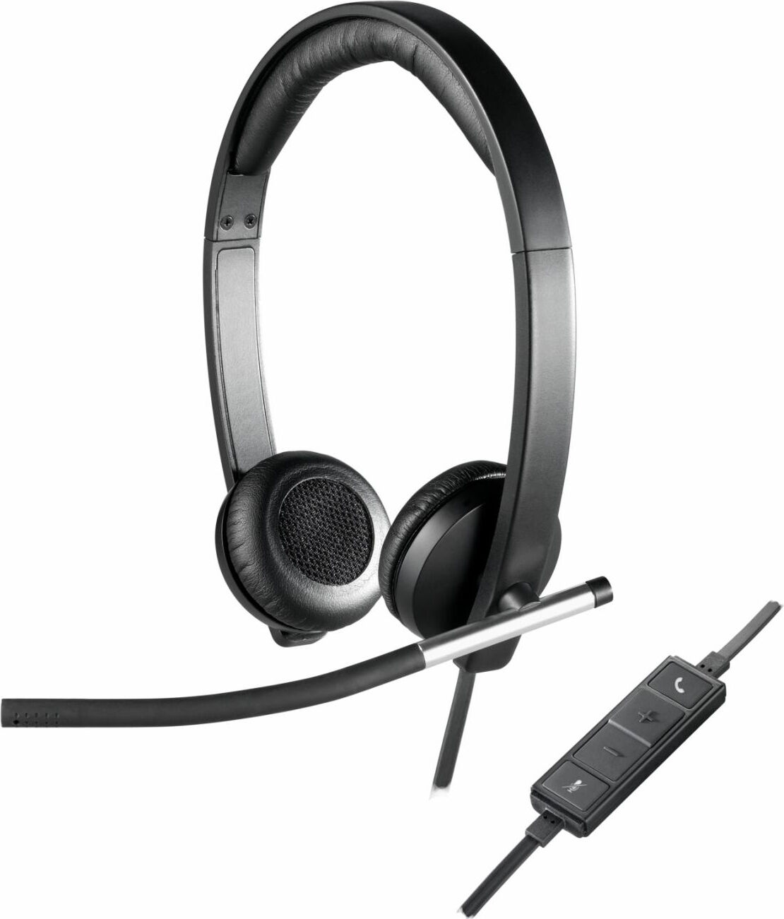 logitech 981-000519 cuffie con filo, microfono, antirumore, ideali per ufficio / call center, colore nero - h650e