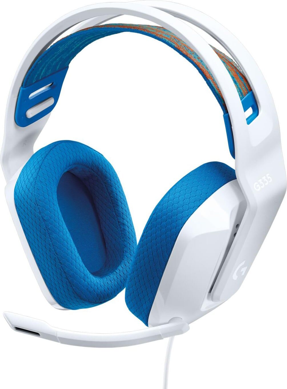 logitech 981-001018 cuffie gaming con microfono, con filo, colore bianco - g g335