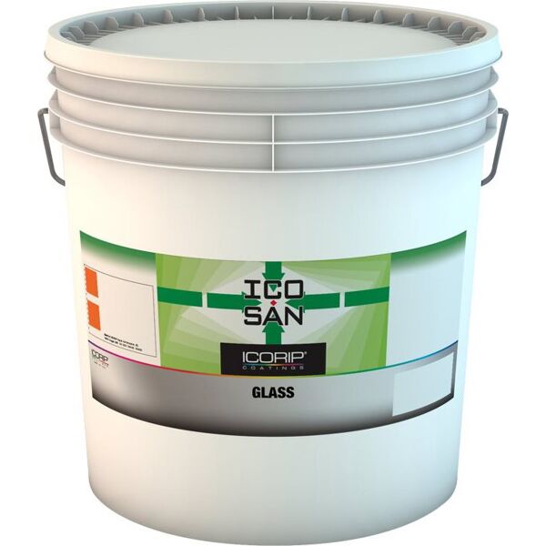 icorip icosan glass lt 4 idropittura pittura per interni antimuffa termoisolante anticondensa 4 litri colore bianco