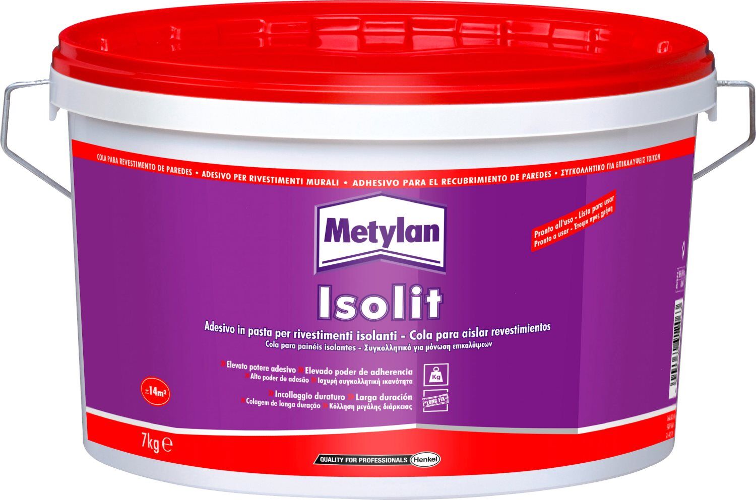 henkel metylan isolit adesivo acrilico per polistirolo e piastrelle confezione 7 kg - metylan isolit
