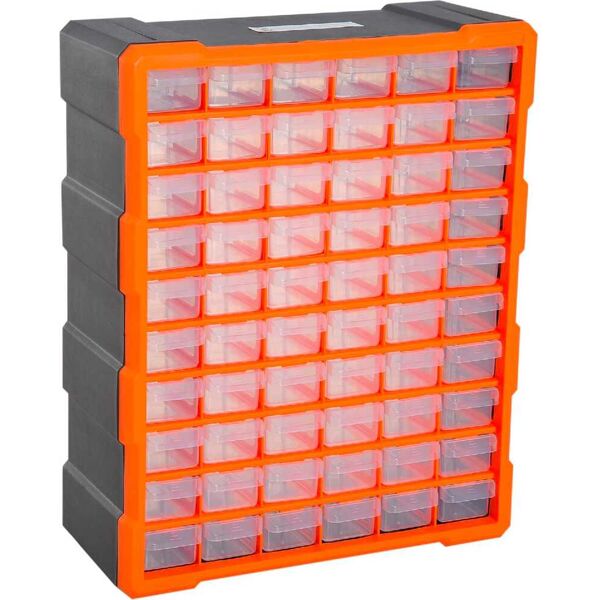 brugel b40018 cassettiera box per accessori minuteria arancione 38x16x47.5 cm - b40018