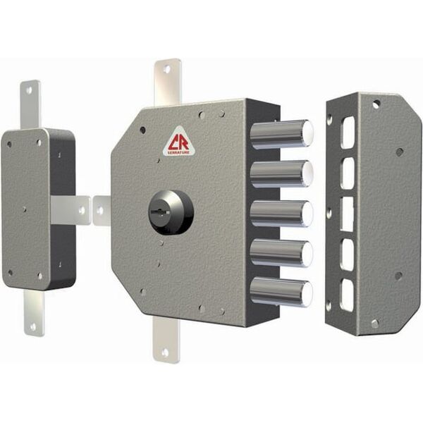 cr serrature 3300c-02n serratura per serramenti in legno da applicare cilindro a pompa entrata 60,5 mm dx + 3 chiavi - 3300c-02n