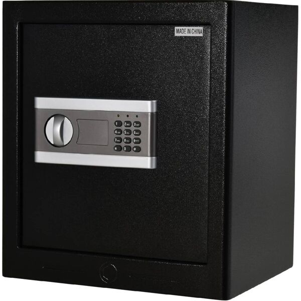 dechome b00015 cassaforte elettronica con 2 chiave per apertura d'emergenza antifurto nero - b00015