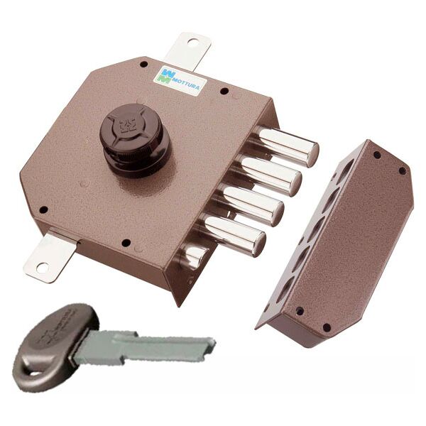 mottura 30631 serratura da applicare legno pompa a scrocco 5 pistoni entrata 63 mm dx - 30631