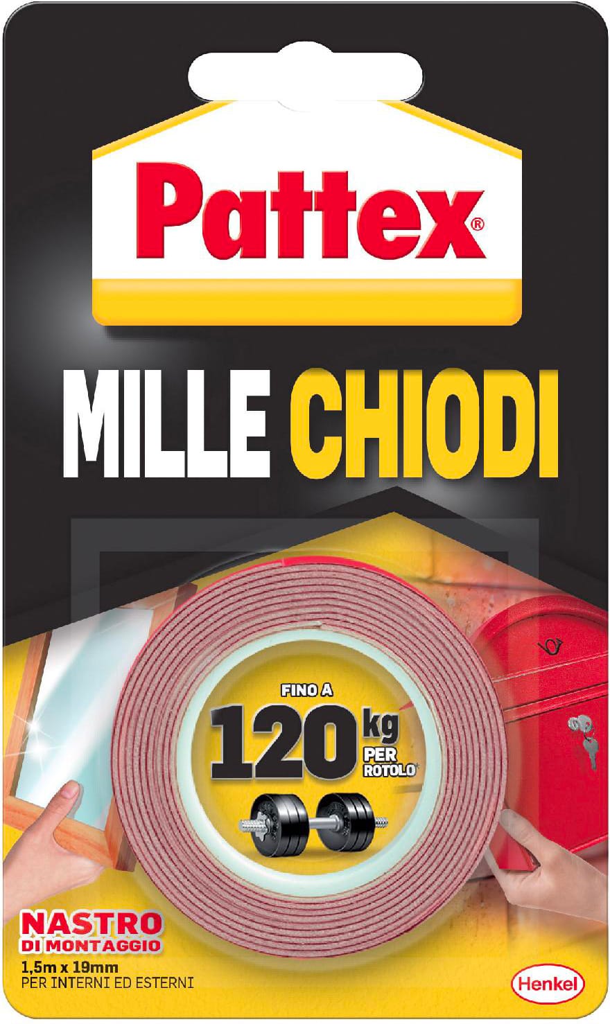 henkel 1415580 millechiodi nastro biadesivo di montaggio pezzi 12 - 1415580