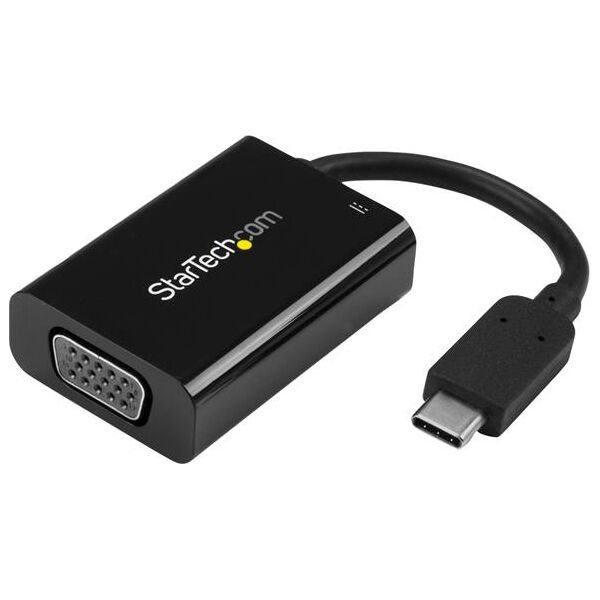 startech cdp2vgaucp adattatore video usb-c a vga con power delivery 60w nero - cdp2vgaucp