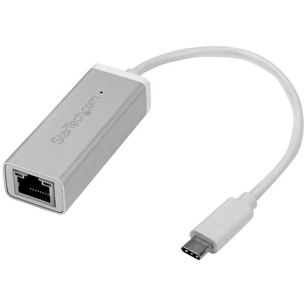 startech us1gc30a adattatore di rete usb-c a rj45 gigabit ethernet gbe - m/f - argento - us1gc30a