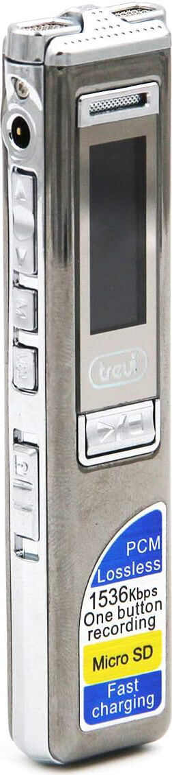 trevi 0043700 registratore vocale digitale mini lettore mp3 4gb colore silver - dr 437 sa - 0043700