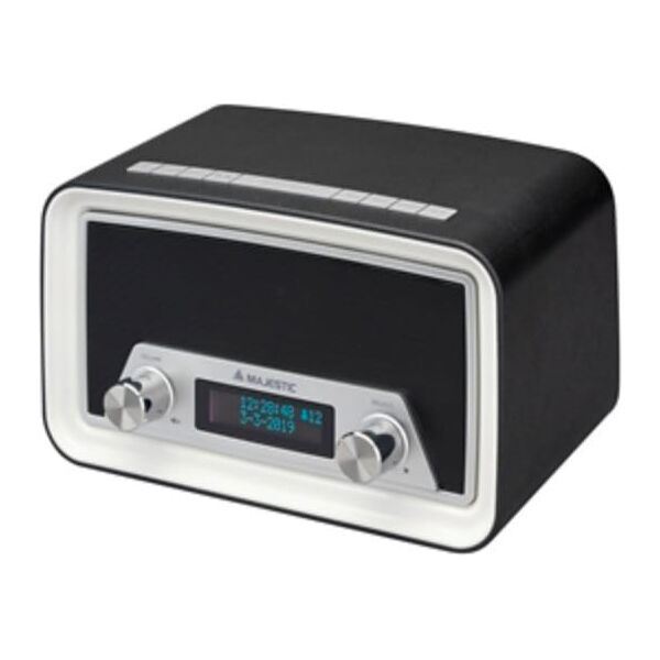 majestic dab-842nw radiosveglia digitale radio dab / dab+ / fm funzione snooze / sleep usb colore nero - dab-842nw