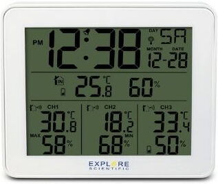 explore scientific oxs057 stazione metereologica meteo temperatura umidità orologio e data - oxs057