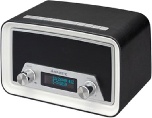 majestic dab-842nw radiosveglia digitale radio dab / dab+ / fm funzione snooze / sleep usb colore nero - dab-842nw