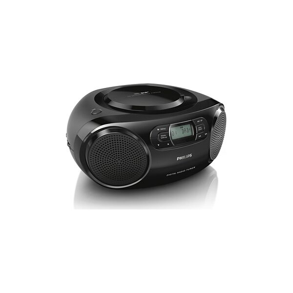 philips azb500/12 boombox radio stereo lettore cd radio dab+ fm registratore colore nero - azb500/12