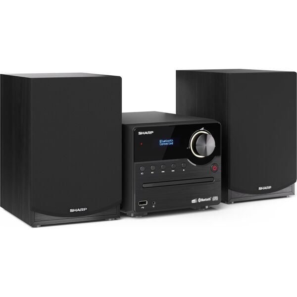 sharp xl-b517dbk micro hifi bluetooth lettore mp3 / cd radio dab potenza 40 watt usb colore nero - xl-b517dbk