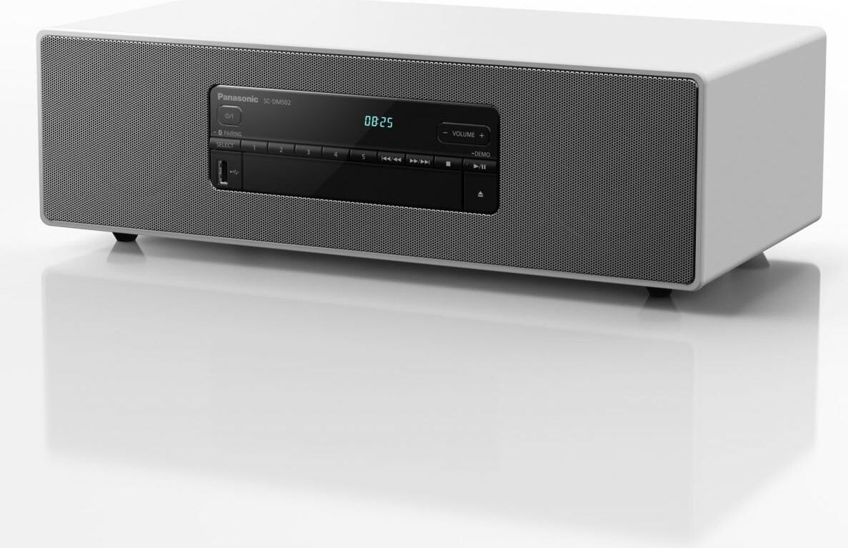 panasonic sc-dm502e-w micro hi fi bluetooth lettore mp3 / cd radio dab potenza rms 40 watt usb colore bianco - sc-dm502e-w