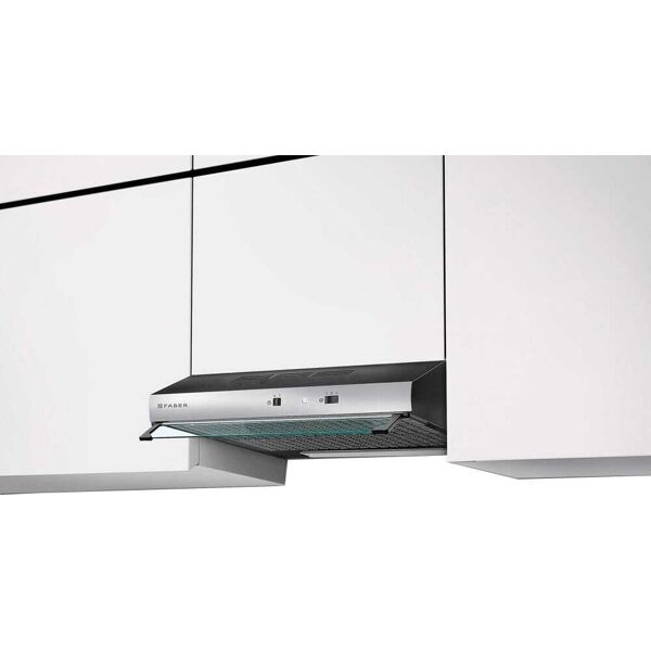 faber 300.0557.493 cappa cucina aspirante sottopensile da incasso larghezza 90 cm con frontalino in vetro colore silver - 300.0557.493 tch04 ss19a 741 tch04