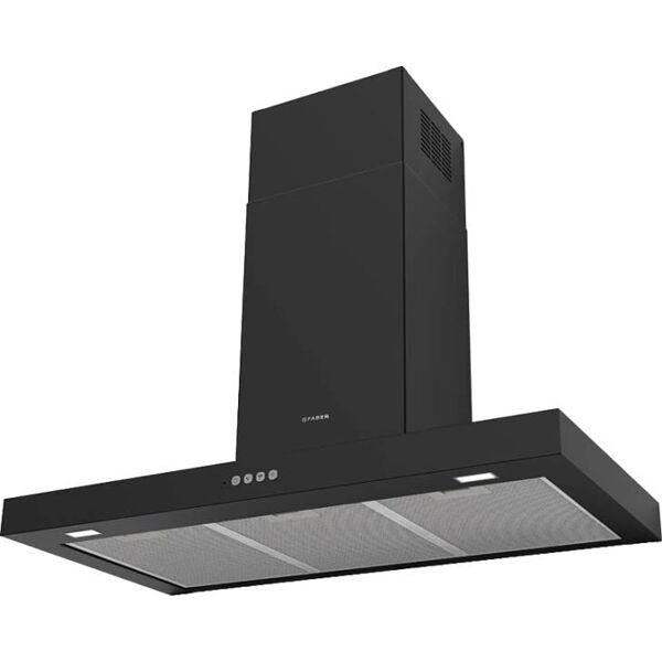 faber 325.0618.783 cappa cucina aspirante a parete larghezza 90 cm colore nero matt - 325.0618.783 stilo comfort