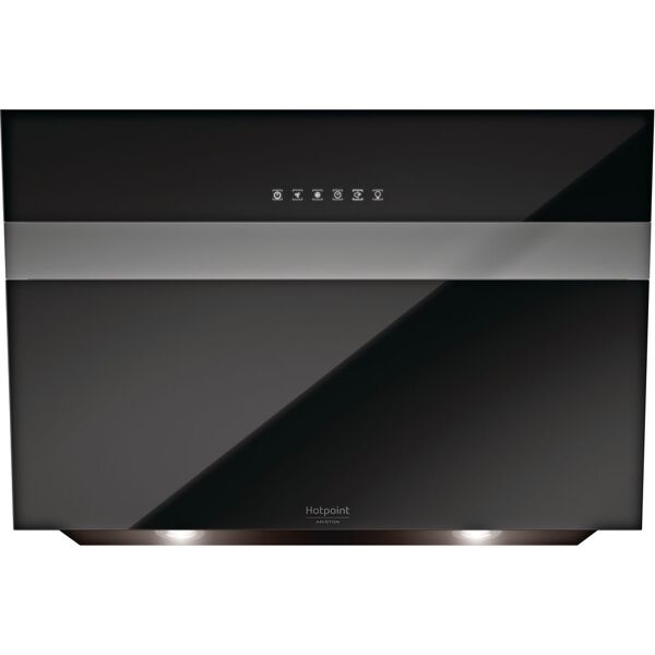 ariston hhvs 8.7f lt k cappa cucina filtrante a parete larghezza 80 cm profondità 33 cm colore nero - hhvs 8.7f lt k