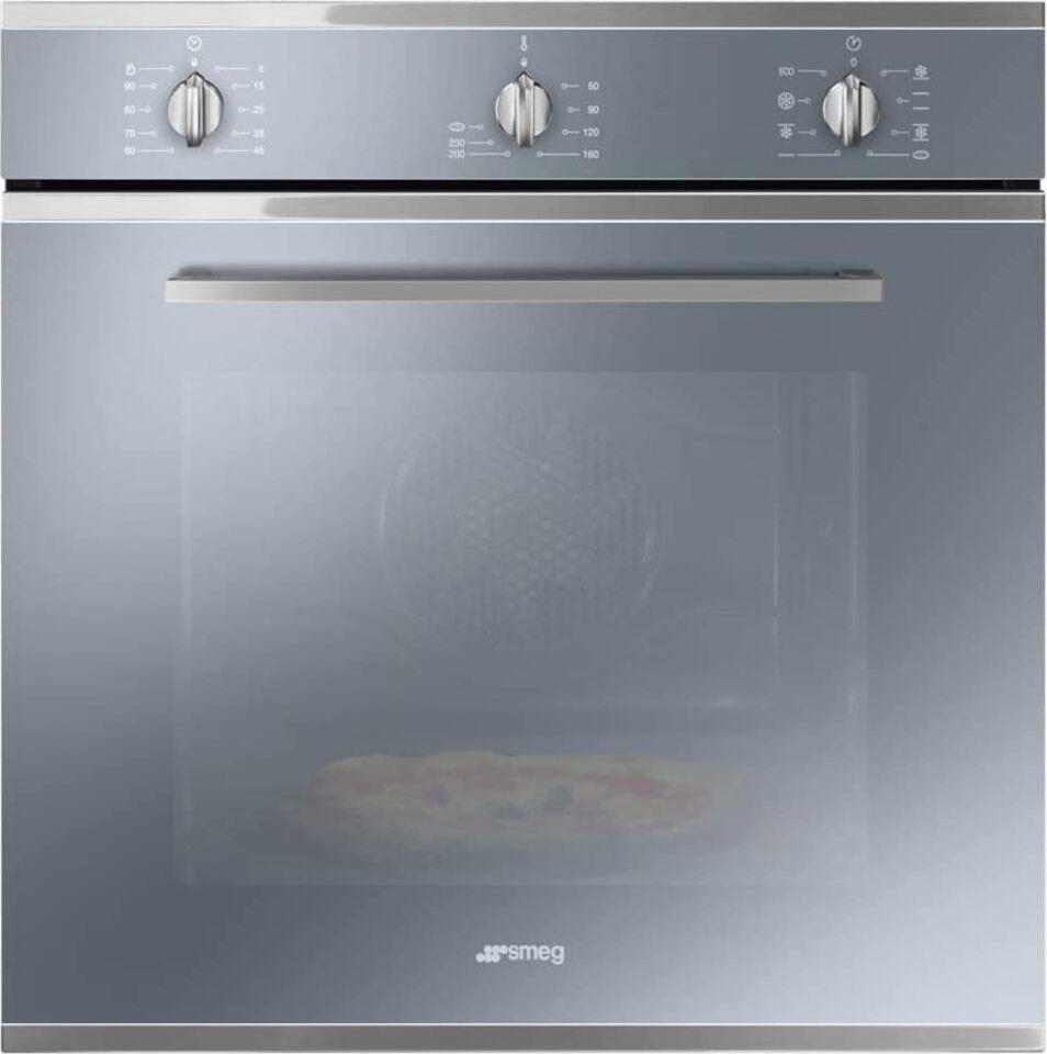 SMEG Sf64m3pzs Sf64m3pzs Forno Elettrico Da Incasso Ventilato Multifunzione Con Grill Funzione Pizza 65 Litri 60 Cm Classe A Colore Silver Glass