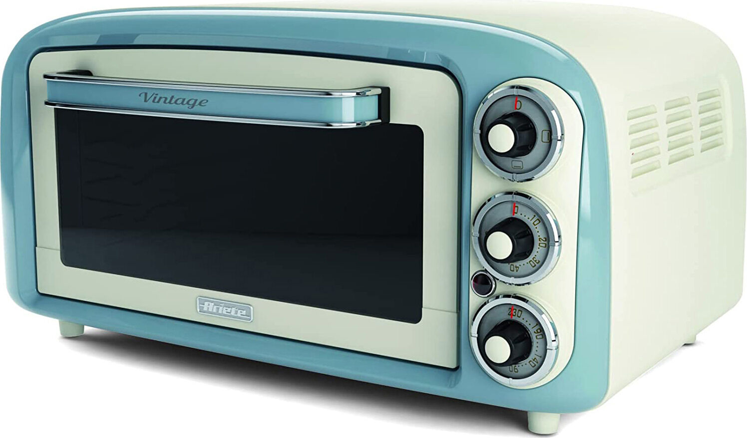 Ariete 97905 979 Vintage Forno Elettrico Fornetto 18 Litri 1380 Watt Con Timer Colore Bianco / Blu