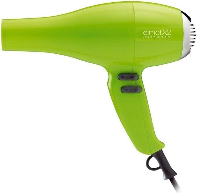 elmot x2.0 phon asciugacapelli potenza 1800 watt 2 velocità colore verde - x2.0